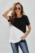 Crew Neck Colorblock Tee